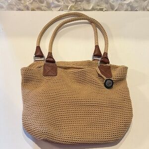 The Sak Tan Woven Tote Bag
